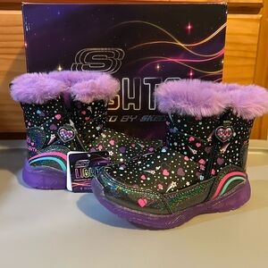 Skechers light up toddler winter boots